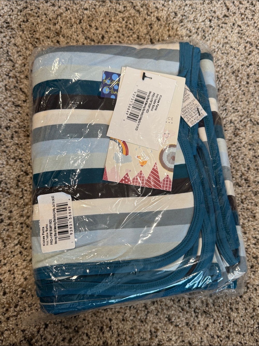 Kickee pants meteorology stripe toddler blanket